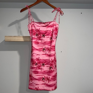 Pulse vintage‎ pink palm tree dress